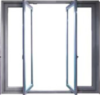 Aluminium swing and slide door centre swivel