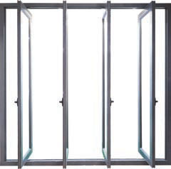 Aluminium swing and slide door opened